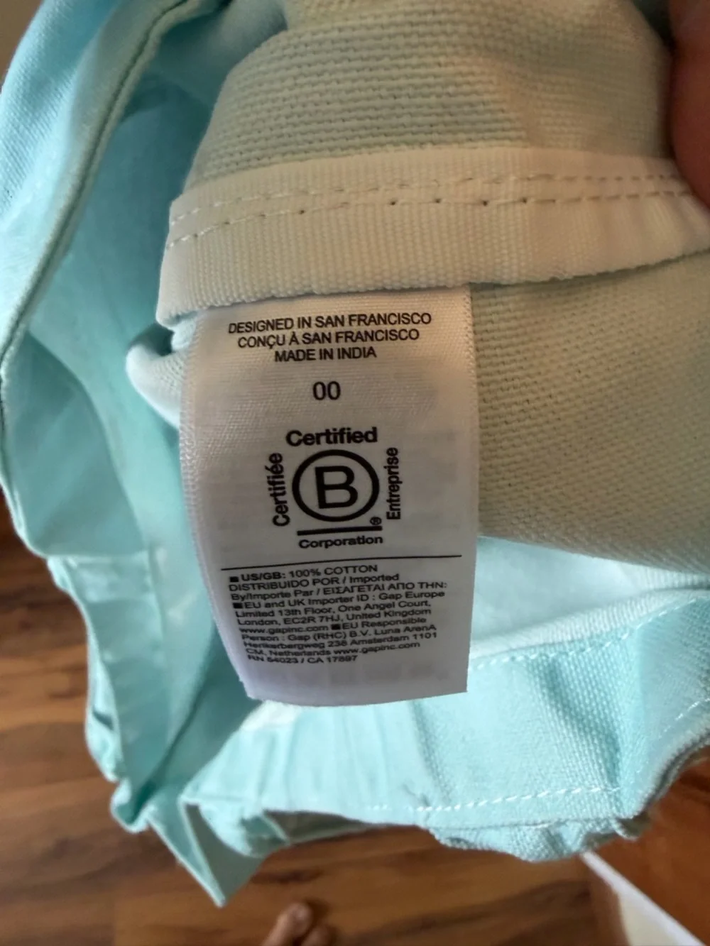 NWT Athleta Light-to-Dark Blue Ombre Canvas Tote